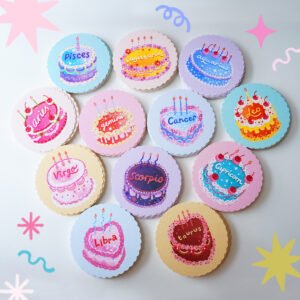 Astrology Birthday Cake Card