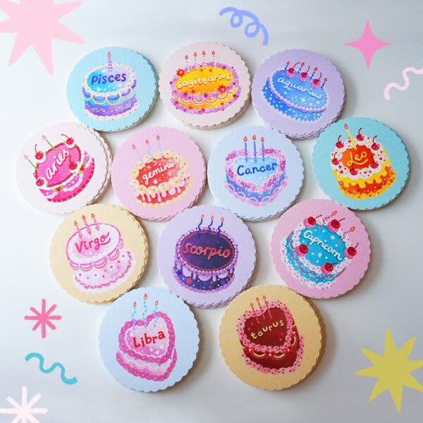 Astrology Buttercream Cakes - Family photo 1 Astrology Birthday Cake Card