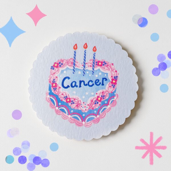 Astrology Birthday Cake Card