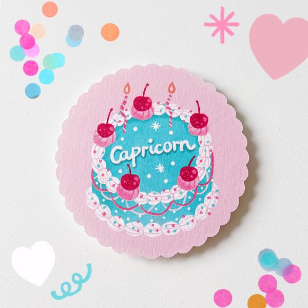 Astrology Birthday Cake Card