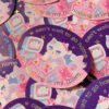 Do Nothing copy Pichi & Rika Premium Holographic Stickers