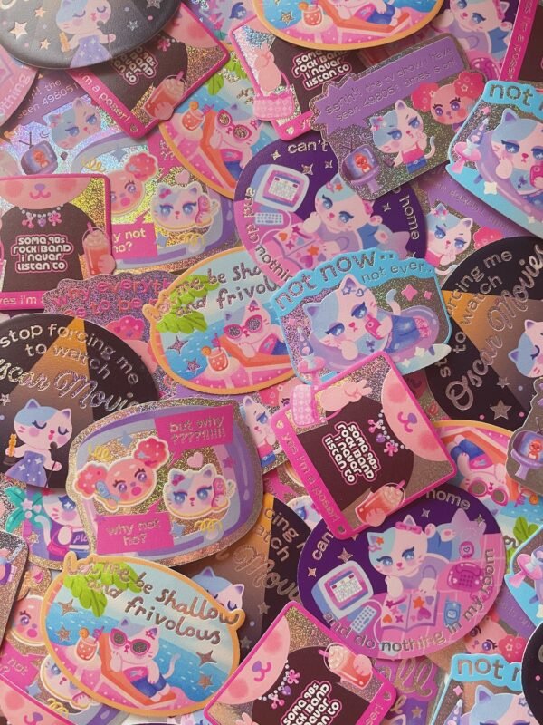 Pichi & Rika Premium Holographic Stickers