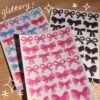 IMG_1657 Coquette Bows Glitter Sticker Sheet