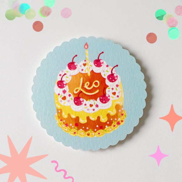 Astrology Birthday Cake Card