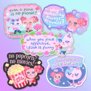 Pichi & Rika Jumbo Glitter Stickers