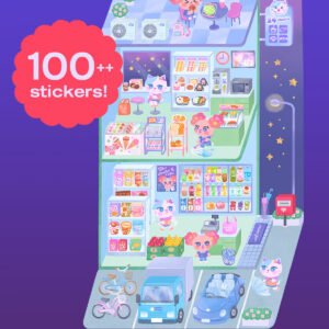 Post Kawaii Konbini DIY Print + Sticker Set