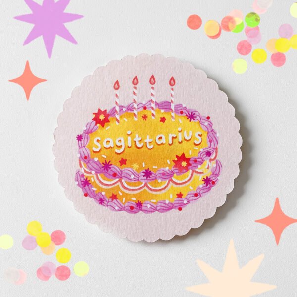 Astrology Birthday Cake Card