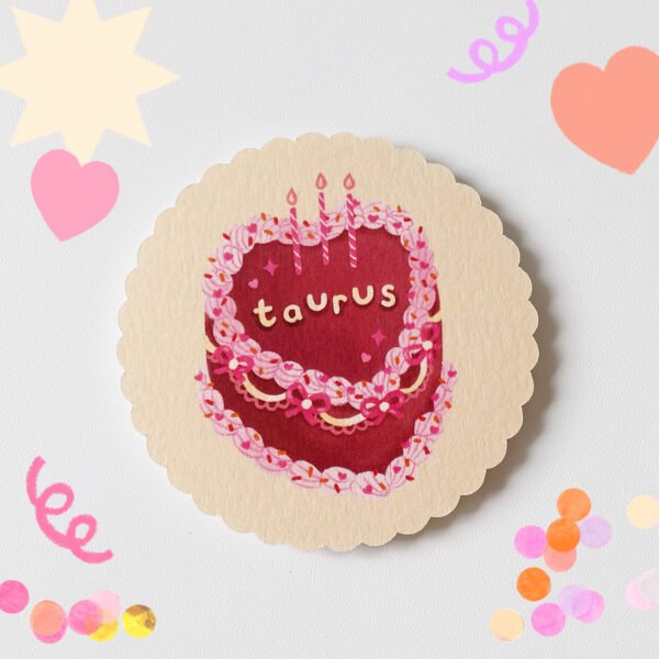 Astrology Birthday Cake Card