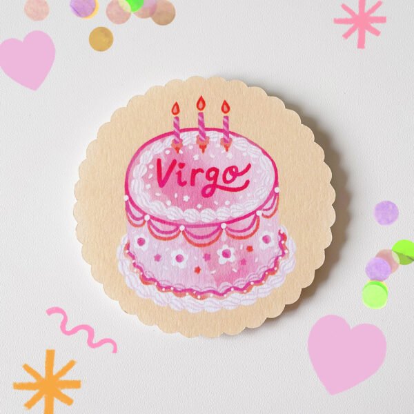 Astrology Birthday Cake Card