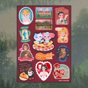 Post - Twin Peaks 01_square Twin Peaks - David Lynch Homage Fanart Sticker Sheet